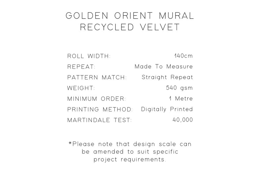 Golden Orient Recycled Velvet Fabric - Image 4