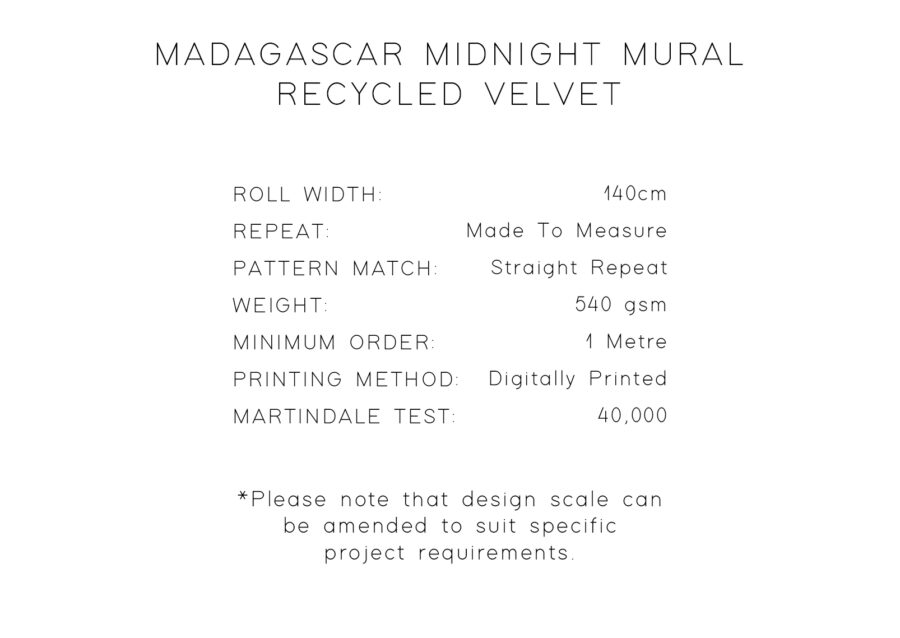 Madagascar Midnight Recycled Velvet Fabric - Image 4