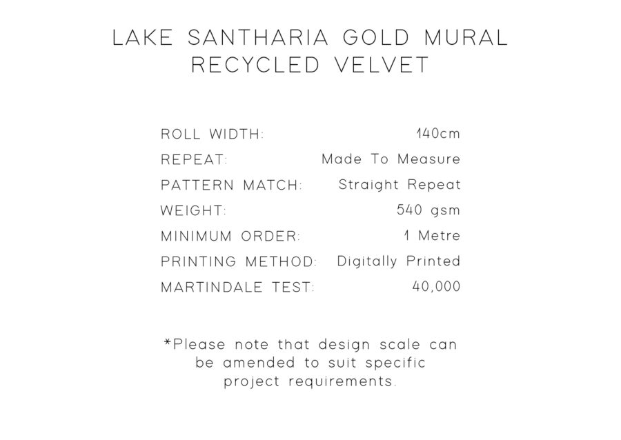Lake Santharia Gold Recycled Velvet Fabric - Image 4