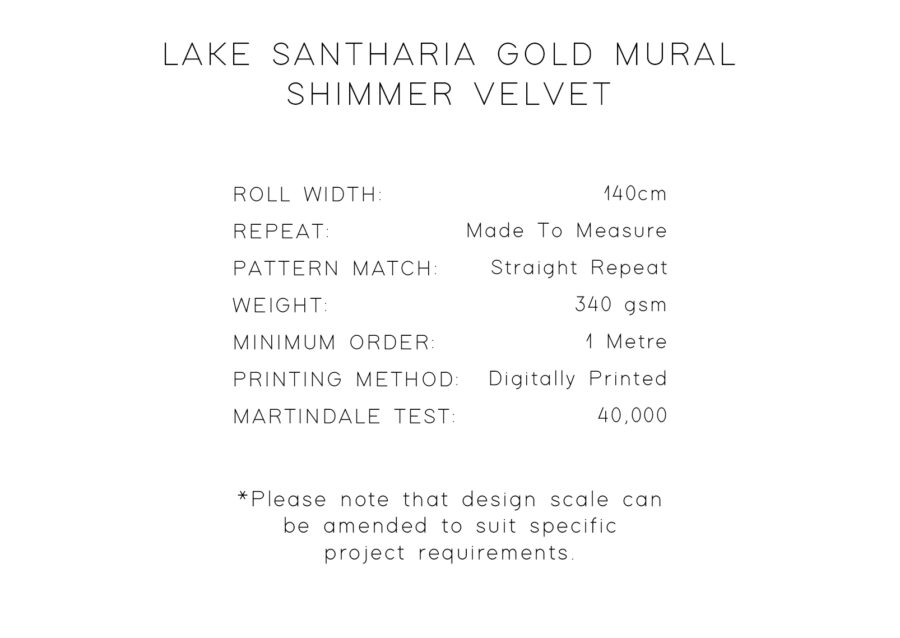 Lake Santharia Gold Shimmer Velvet Fabric - Image 4