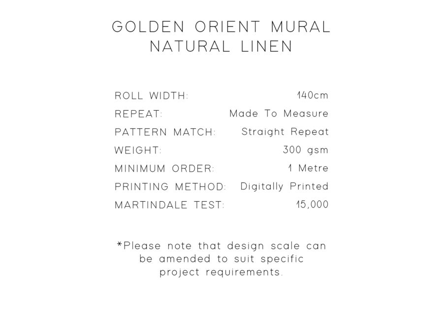 Golden Orient Natural Linen Fabric Sample - Image 4