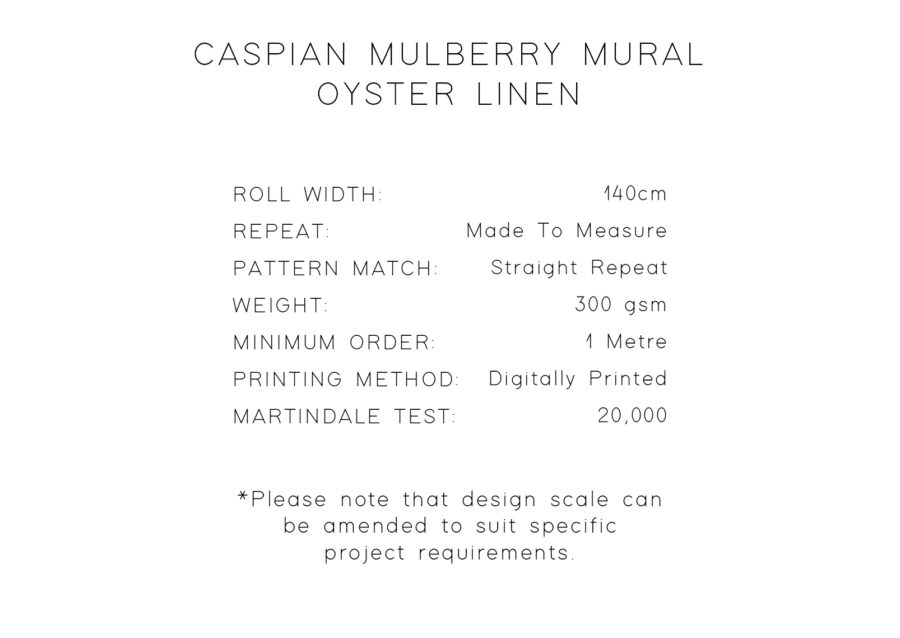 Caspian Mulberry Oyster Linen Fabric - Image 4