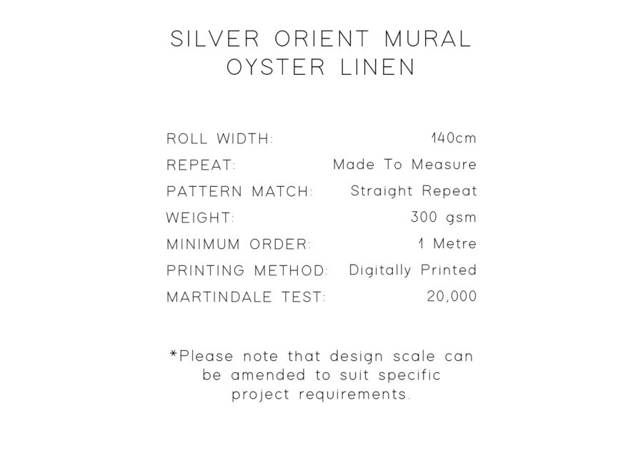 Silver Orient Oyster Linen Fabric - Image 4