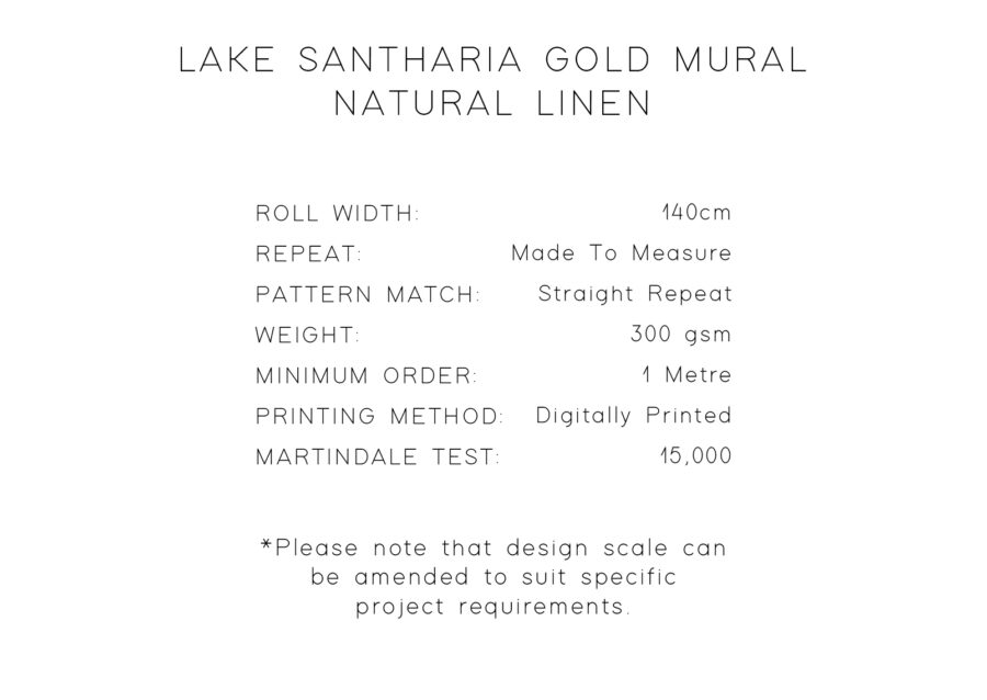 Lake Santharia Gold Natural Linen Fabric - Image 4