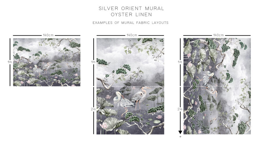 Silver Orient Oyster Linen Fabric - Image 3