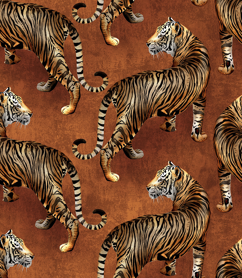 Tigress Copper Recycled Velvet