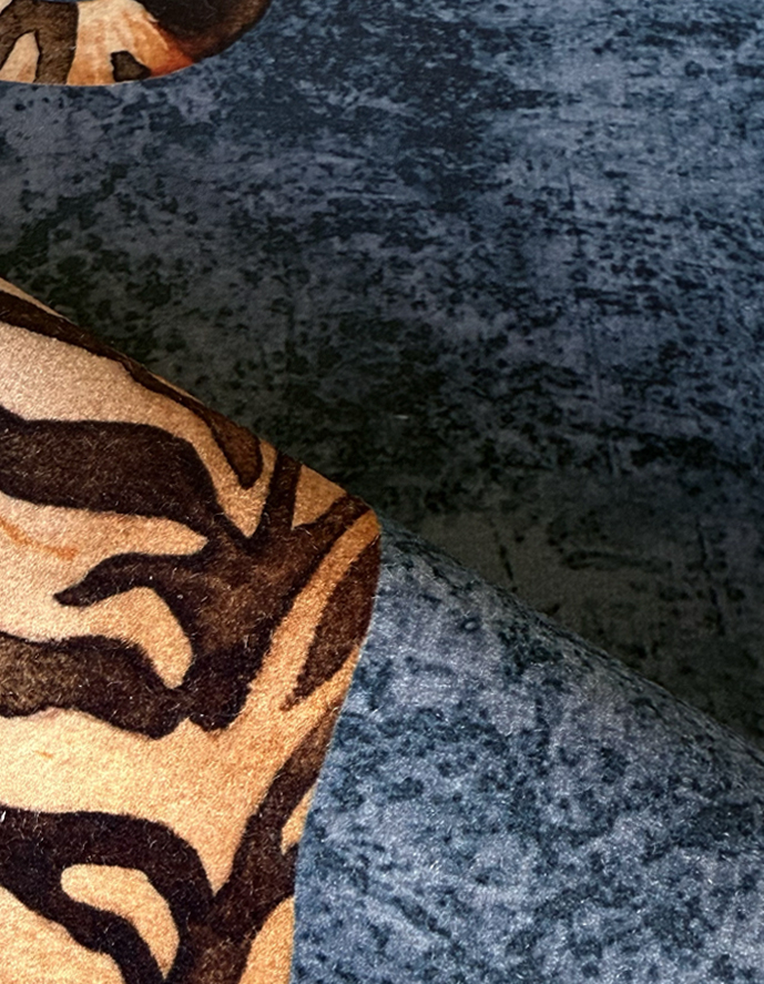 Alternative view of Tigress Navy Recycled Velvet