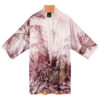 Pink jungle and tiger print kimono in vegan silk