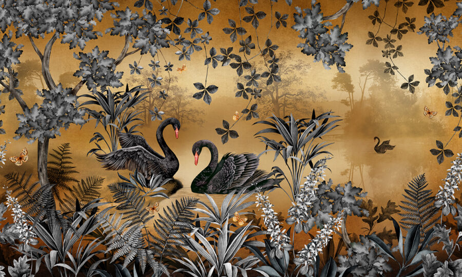 Lake Santharia Gold Wall Mural - Image 3