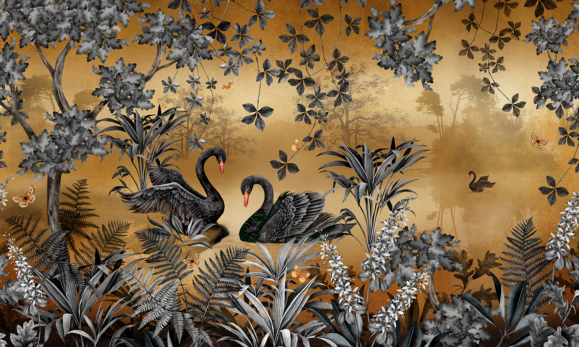 Escape to a fantasy realm with the Lake Santharia wallpaper collection from  Avalana Design - Avalana Design