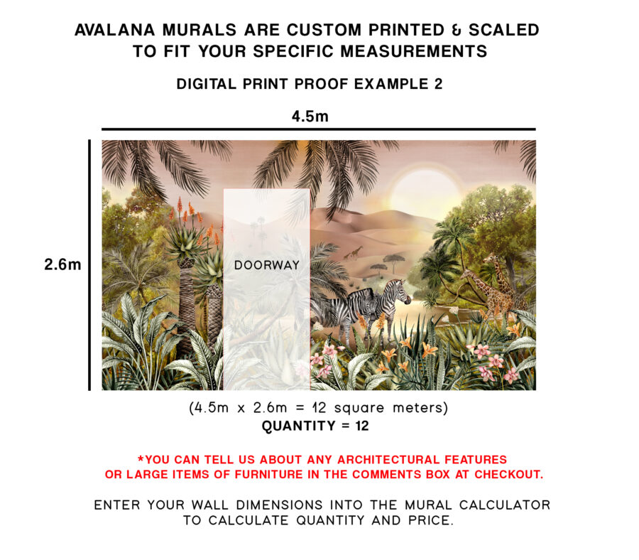 Savanna Sunrise Wall Mural - Image 8