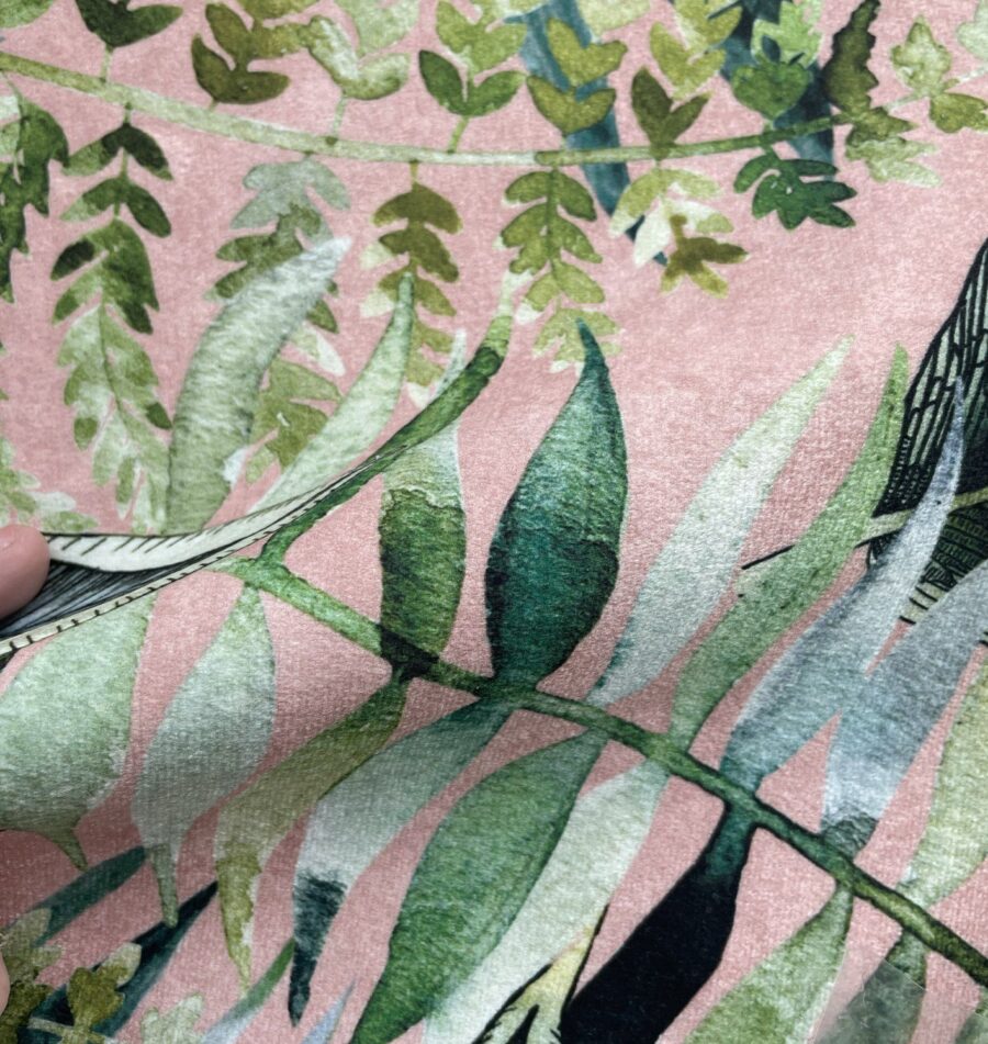 blush tropics velvet fabric