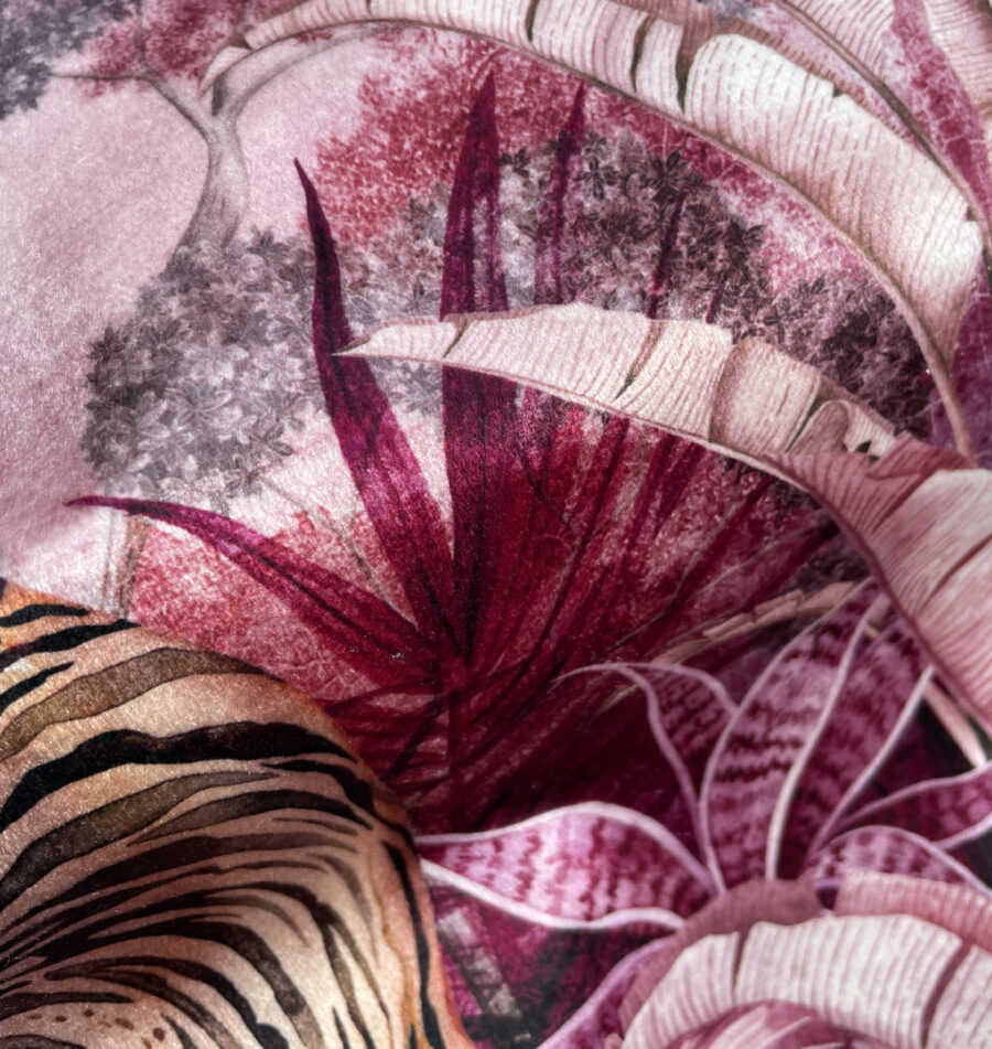Caspian Mulberry velvet fabric sold by the metre