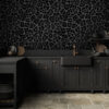 Jag spot noir wallpaper in a black kitchen