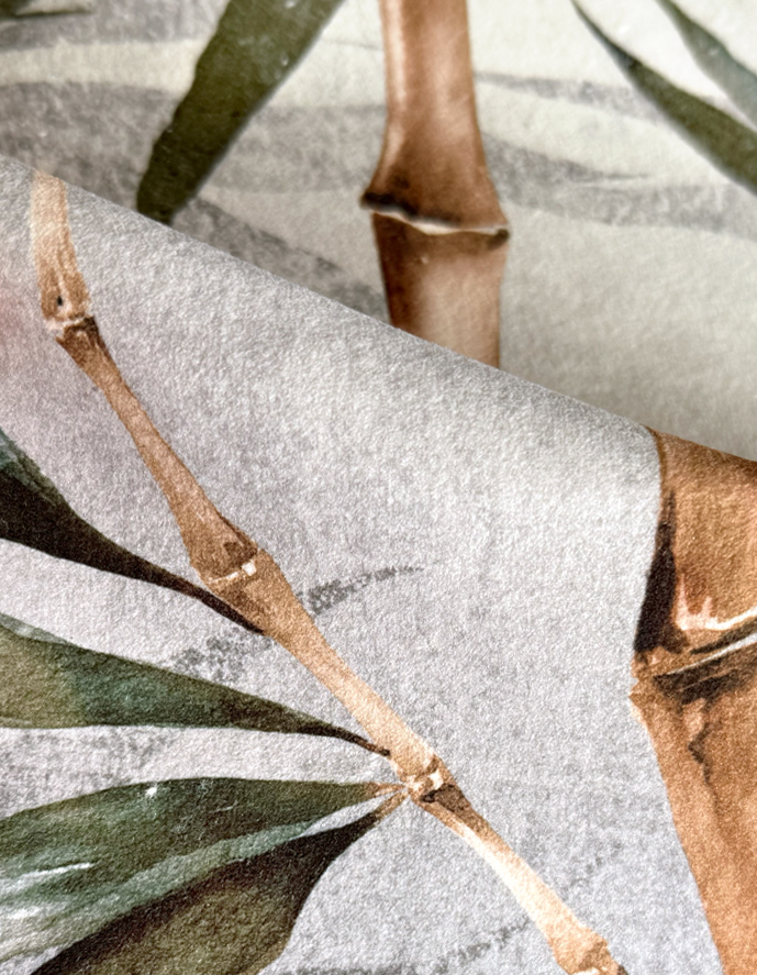 Alternative view of Pale Jade Bamboo Recycled Velvet