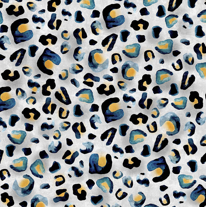 Inky Leo Indigo Recycled Velvet