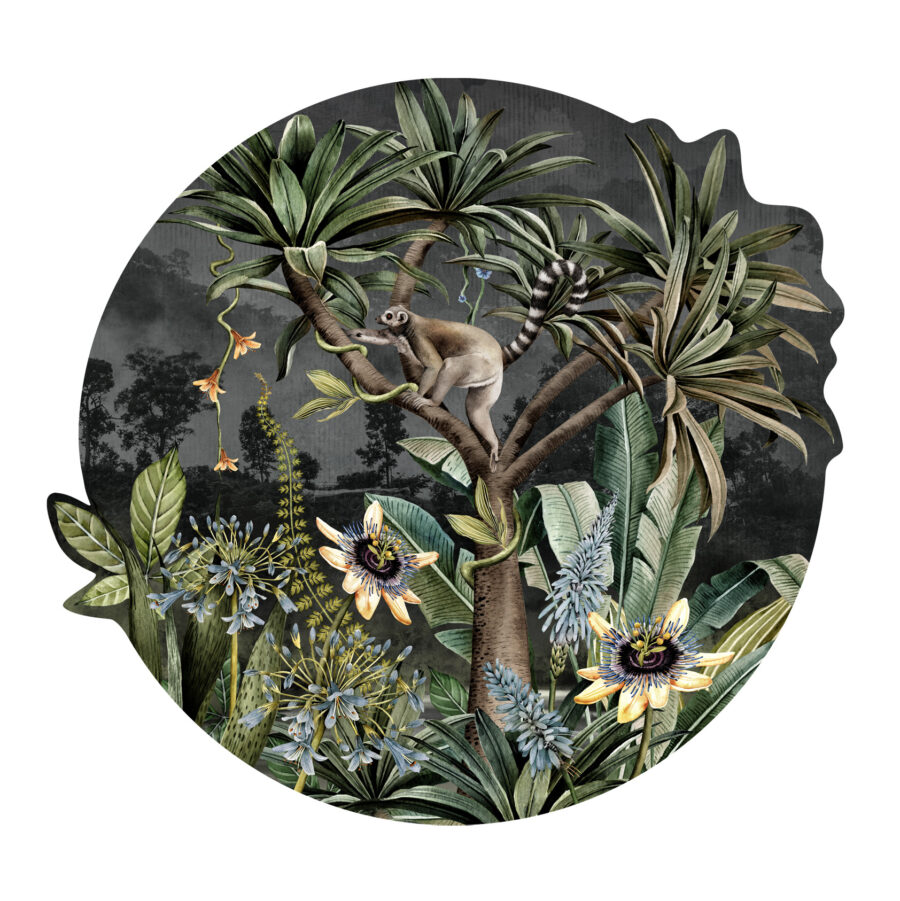 Madagascar Midnight wall decal cut out on white back ground