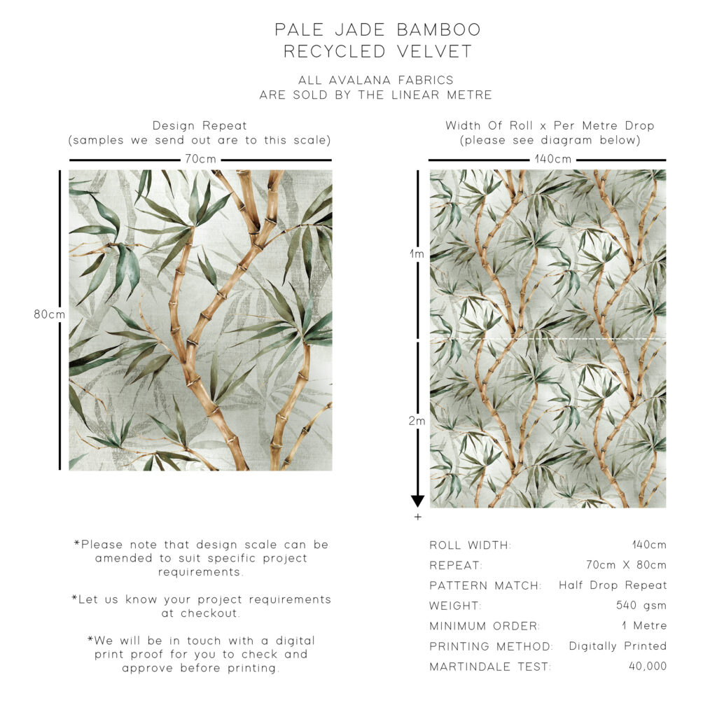 Photo inspiration: Pale Jade Bamboo Recycled Velvet Fabric Photo Inspiration