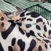 cantaloupe jaguar printed onto textured recycled velvet