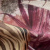 caspian mulberry design on oyster linen fabric