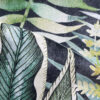 Dark tropics design on textured recycled velvet fabric