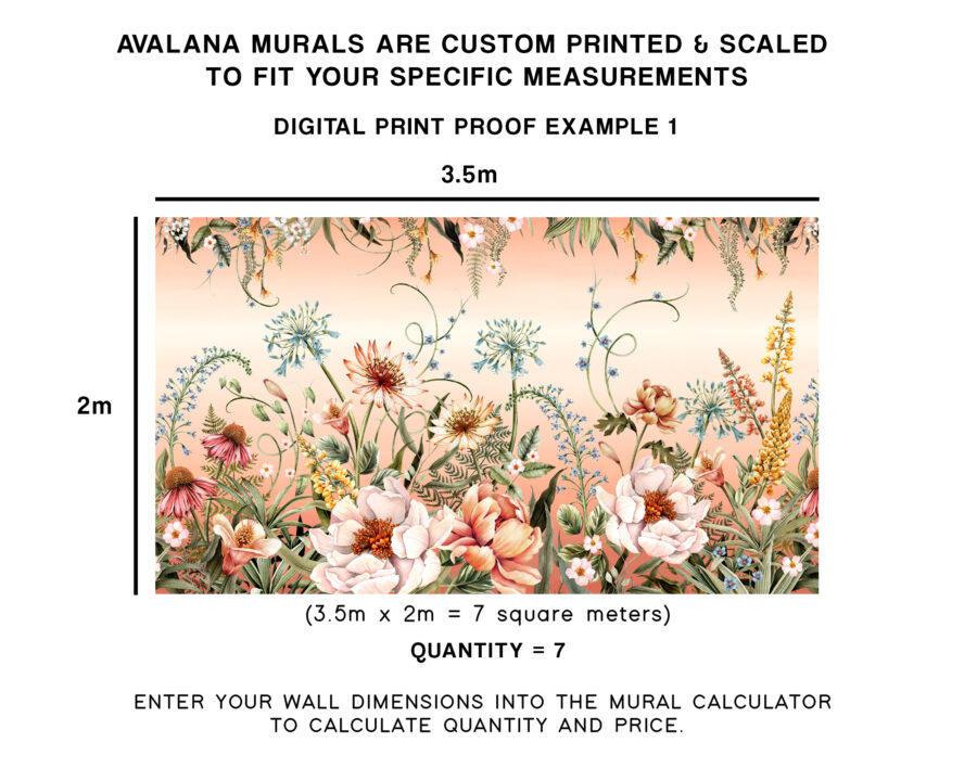 Bodacious Blooms Blush Wall Mural - Image 8