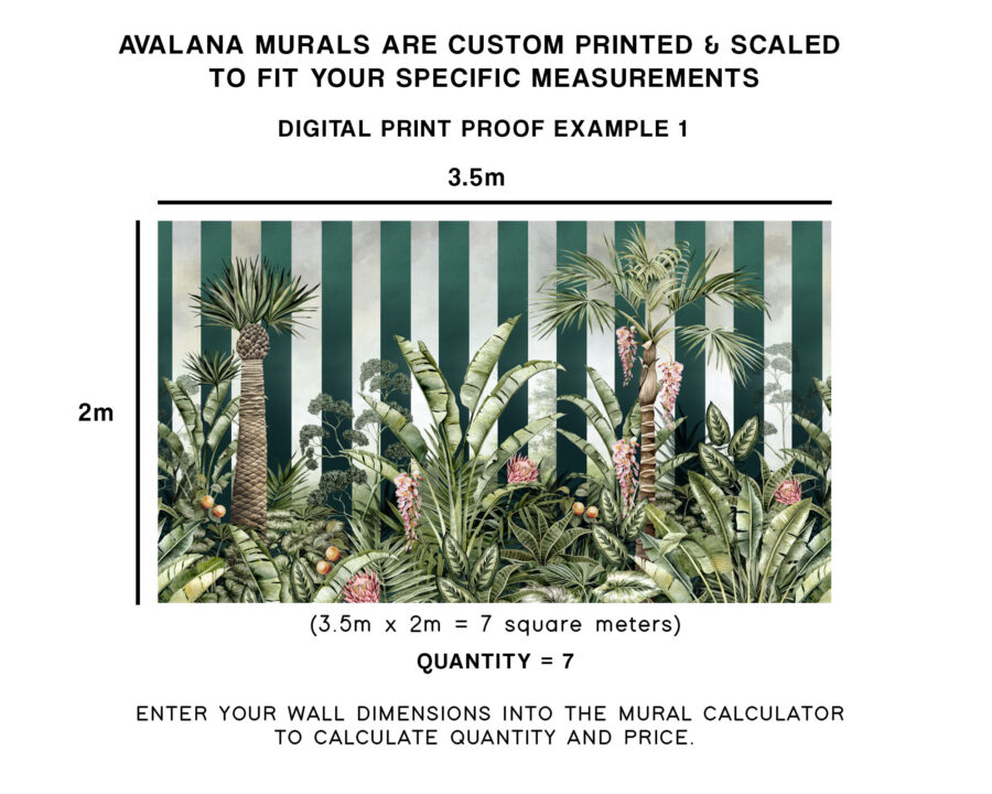 Jungle Stripe Landscape Wall Mural - Image 4