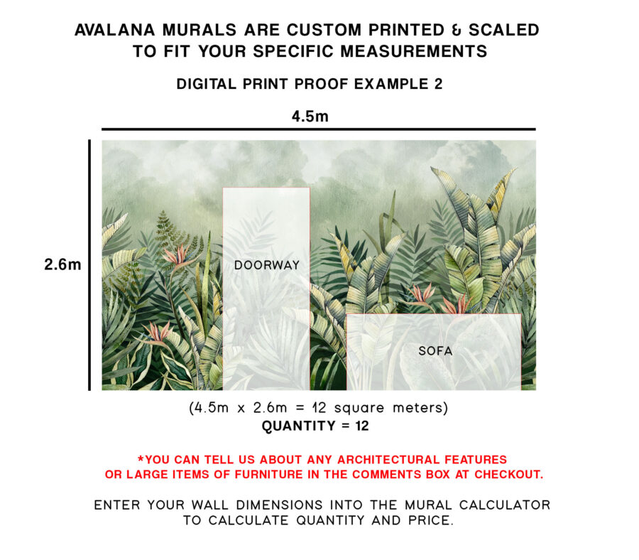 Cloud Forest Landscape Wall Mural - Image 5