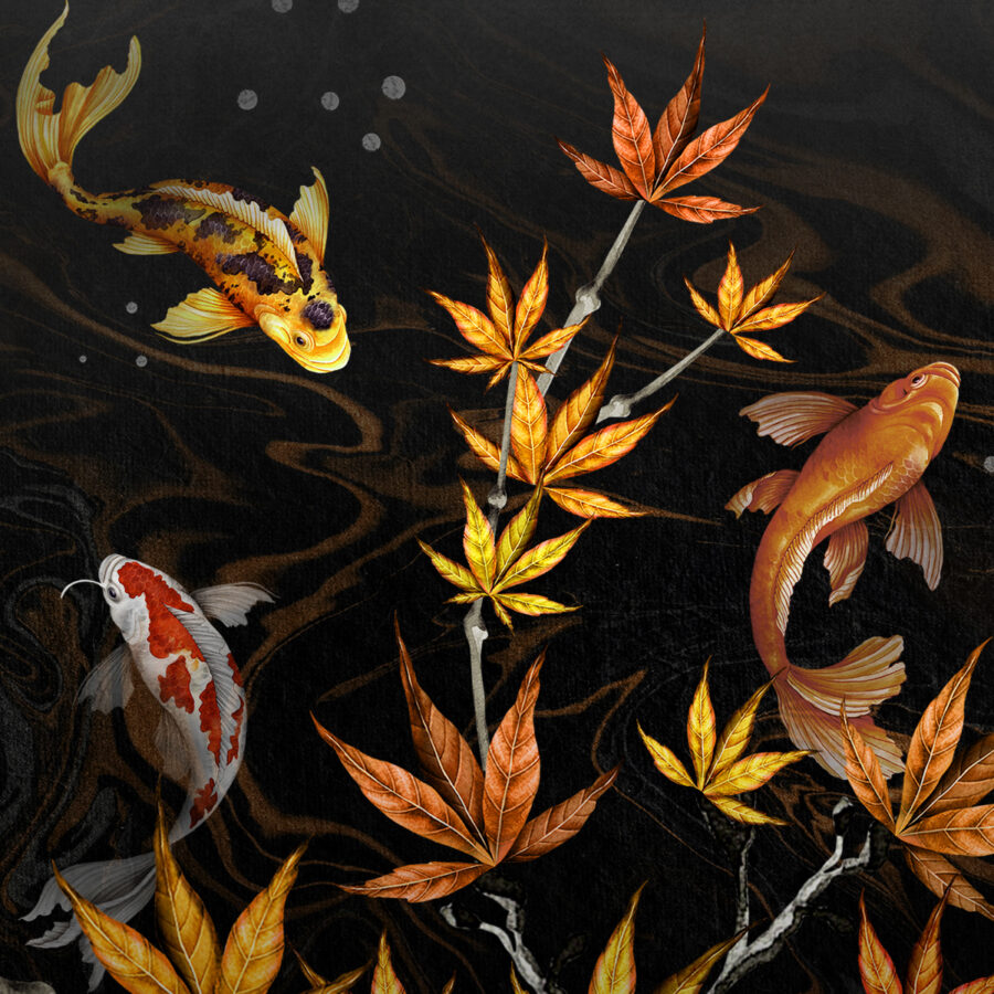 Koi Kuro Wall Mural Sample - Image 4