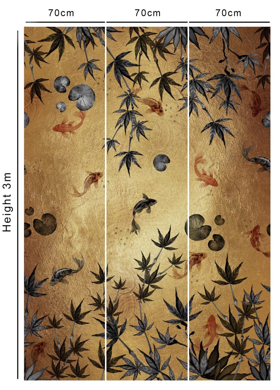 Koi Kin Metallic Gold Wallpaper - Image 3
