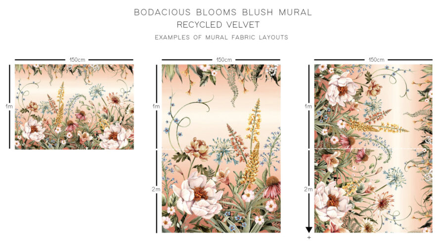 Bodacious Blooms Blush Artisan Weave Fabric - Image 3