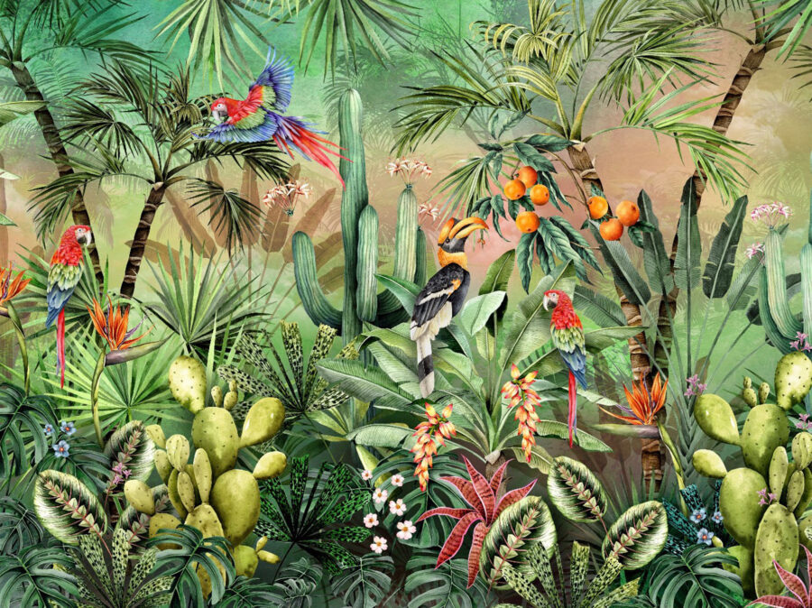 Alternative view of Majorelle Calypso Wall Mural Sample