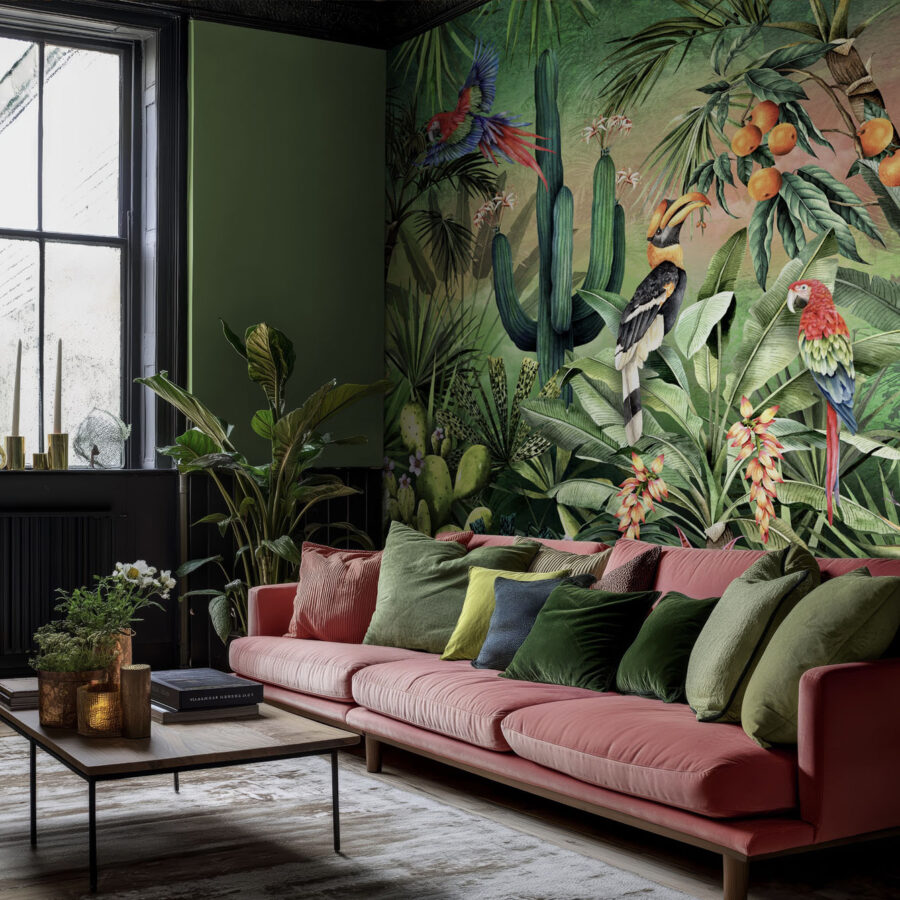 Majorelle Calypso Wall Mural Sample