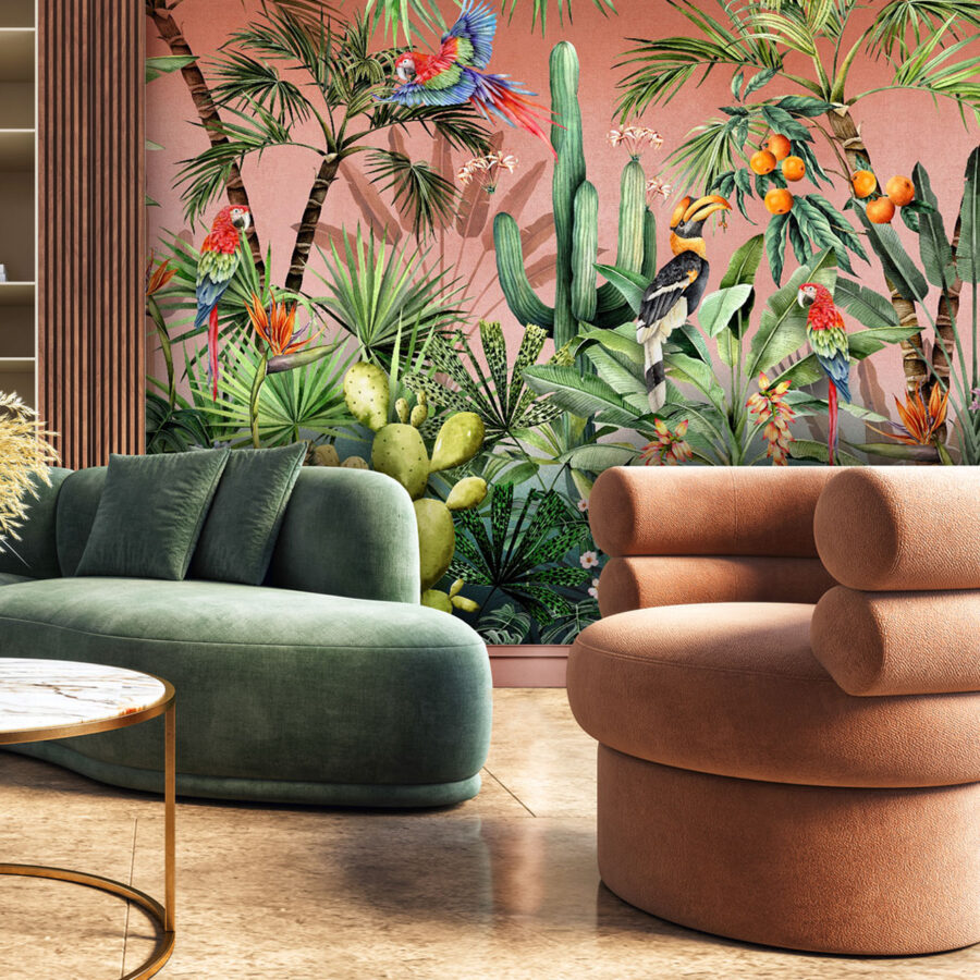 Majorelle Sirocco Wall Mural Sample