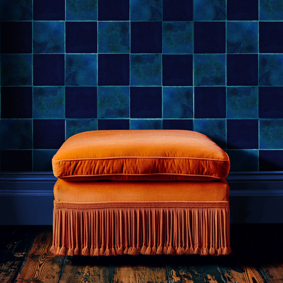 Majorelle Tile Cobalt Wallpaper Sample