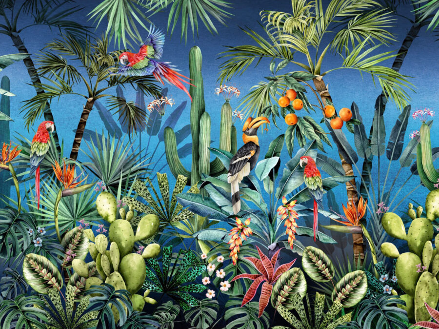 Alternative view of Majorelle Villa Oasis Wall Mural Sample