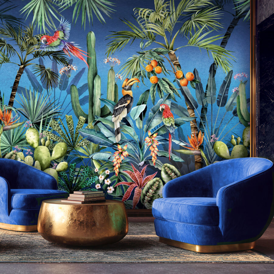 Majorelle Villa Oasis Wall Mural Sample